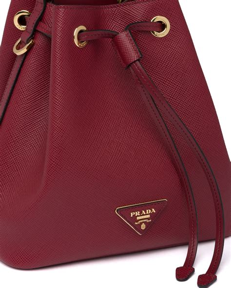 prada 1802 cerise|Cerise Saffiano Leather Bucket Bag .